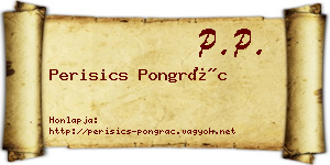 Perisics Pongrác névjegykártya
